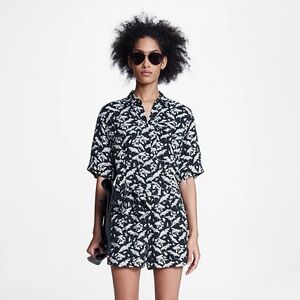 NWT Rag + Bone Black & White Floral Surplus Romper Short Sleeve $425 Size 6